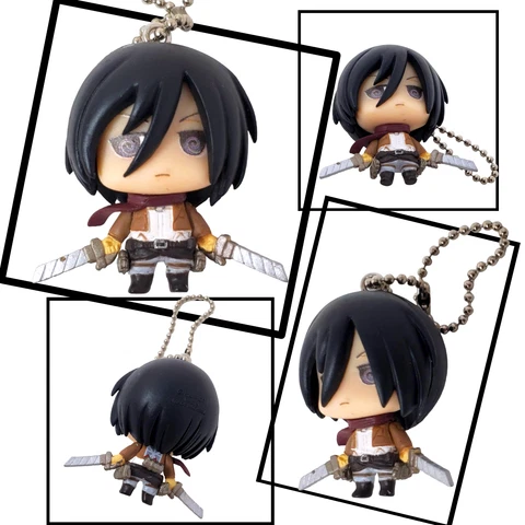 Attack On Titan Mikasa Ackerman Mini Figure Keychain Shingeki No Kyojin Mascot Cover