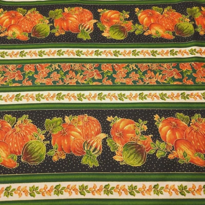 Abundance BTY Kensington Quilting Treasures Fall Pumpkin Stripe - Image 1 of 3