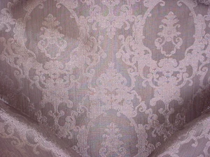 1-1/2Y Cassaro VE16077 Verona Platinum Faux Silk Damask Upholstery Fabric - Picture 1 of 4