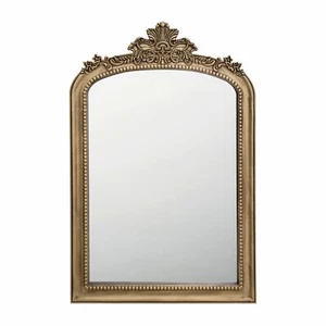 Pine Wall Mirror - 24x36 inch Large Antique Ornate Fireplace Vintage Gold - Picture 1 of 9