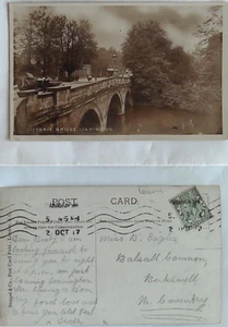 Postcard - Victoria Bridge, Leamington 1917 - Sent Post Free - Picture 1 of 1