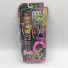 Poupée de randonnée Barbie blonde avec chiot et 5 accessoires : sac à dos et porte-animaux de compagnie - neuve