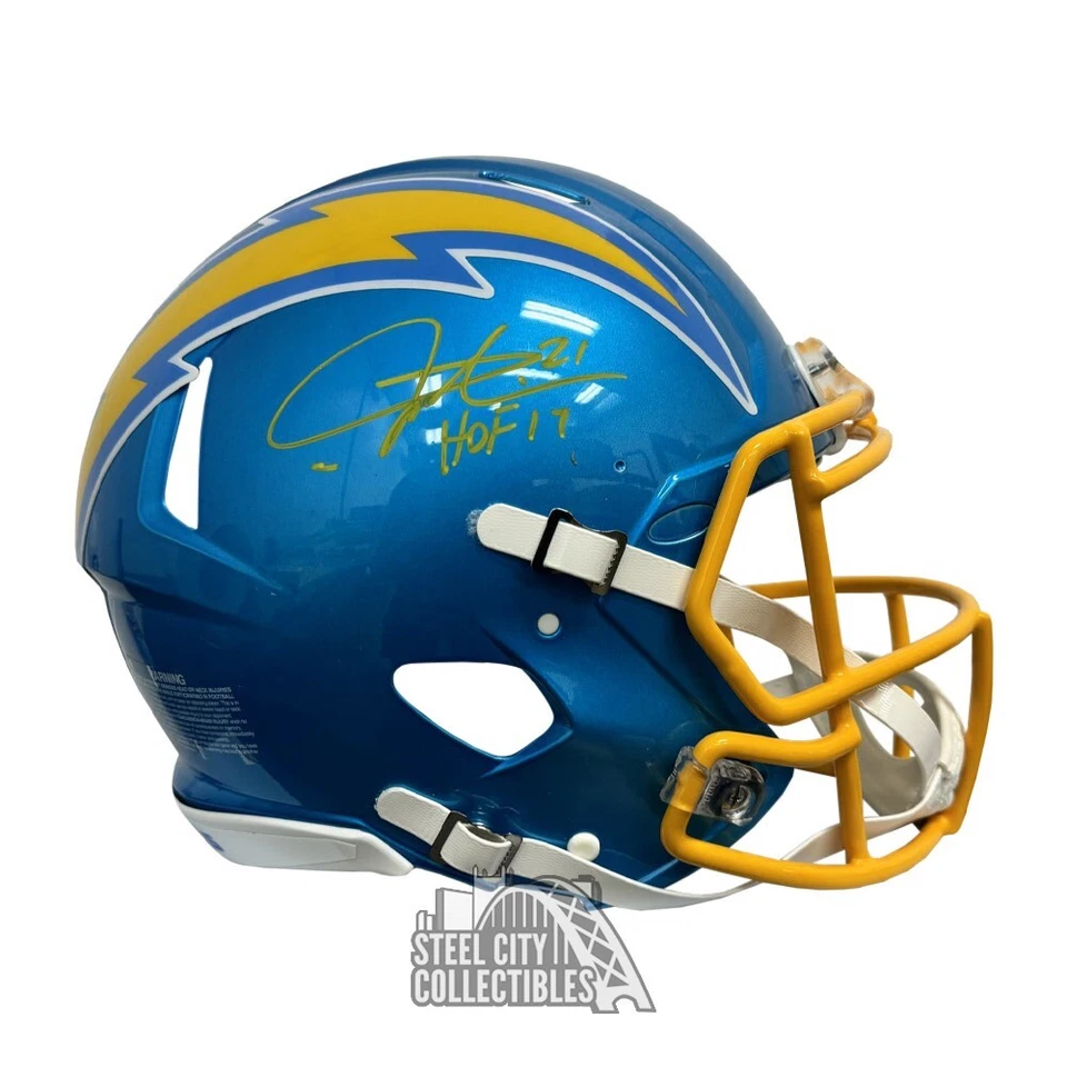 LaDainian Tomlinson HOF 17 Auto San Diego Flash Authentic Full-Size Helmet - BAS - Image 1 of 1