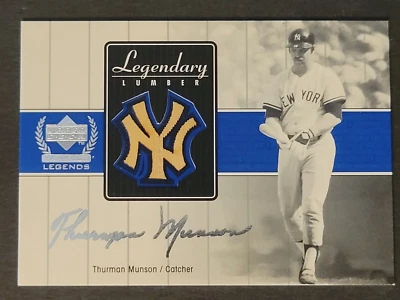 Murciélago de madera legendario Thurman Munson UD Yankees 2000 Upper Deck raro Foto 1 de 4