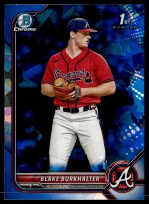 2022 Bowman Draft Sapphire Blake Burkhalter Rookie Atlanta Braves #BDC-10 - Image 1 of 2