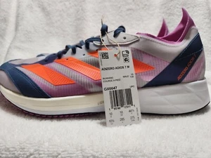Adidas Adizero Adios 7 M grau lila orange Laufschuhe (GX6647) Größe 10,5 - Bild 1 von 4