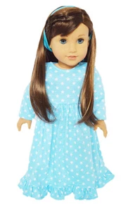 Doll Clothes 18" Nightgown Blue Stars White My Brittany Fits American Girl Dolls - Picture 1 of 2