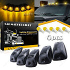 For Gmc/Chevy C1500-3500 Cab Marker Roof Light Smoke Housing + Amber Led Bulbs