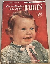 Clark's J&P Coats 1951 Knit and Crochet for Girl and Boy Babies Book No. 500 
