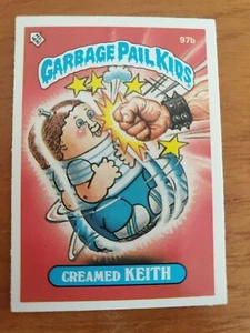 Topps UK Garbage Pail Kids 1986 Series 3 Sticker Creamed Keith 97b - Picture 1 of 2