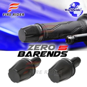ZERO5 Billet Black Bar Ends Pair For Yamaha TDM 900 02 03 04 05 06 07 - Picture 1 of 3