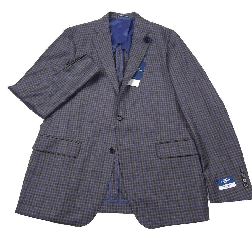 $645 Hart Schaffner Marx District Check Abrigo Deportivo Blazer Chaqueta Para Hombres Talla 44L Foto 1 de 4