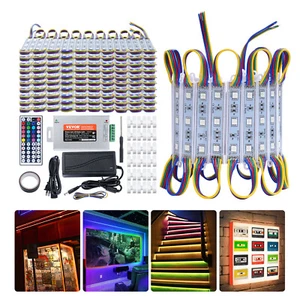 VEVOR 200PCS LED Storefront Lights 103 ft LED Module Lights 5050 SMD RGB 3-LED - Picture 1 of 12