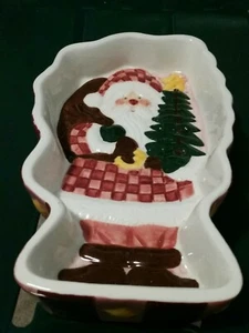 Christmas  Tray 8 Inches Long ceramic  - Picture 1 of 9
