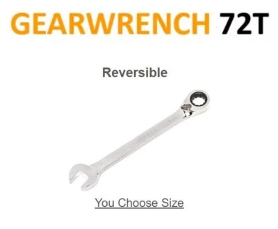 NEW GearWrench Reversible Wrench 12 Point-72 Tooth-Metric & SAE  (You Pick Size) - Image 1 of 3