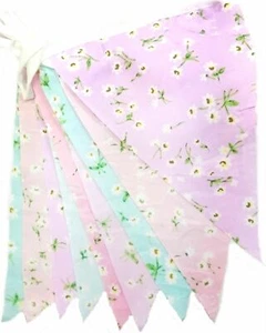 Hogar Vintage Ditsy Floral Bunting Tela Estilo Fiesta Decoración Exterior Interior - Imagen 1 de 1