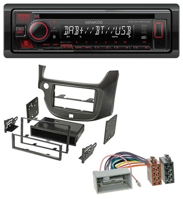 Kenwood MP3 CD USB Bluetooth DAB Autoradio für Honda Jazz (ab 2009) dunkelgrau - Bild 1 von 4