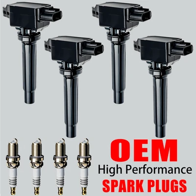 4x Bobina de encendido OEM y bujía de iridio para Mazda 3 6 CX-3 CX-5 MX-5 2,0 L 2,5 L Foto 1 de 4
