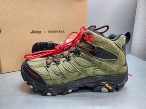 NEW w/ Box Merrell Mens Moab 3 Mid X JEEP Green Boots Size 11.5 Vibram MegaGrip - Picture 1 of 20