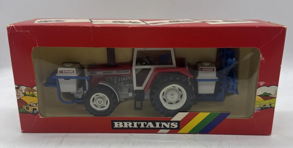 НОВЫЙ 1986 BRITAINS MASSEY-FERGUSON 2680 ТРАКТОР С УРОЖАЯ СПРЕЙ #9615 1/32 АНГЛИИ - Изображение 1 из 4