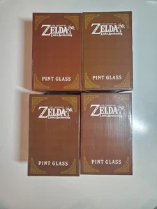 The Legend of Zelda: Link's Awakening Pub Pint Glass Set of 4 Official Nintendo - Picture 1 of 3