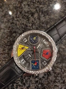 Jacob Co Five Time Zone 47mm Diamond Artist Watch Used with Serial - Picture 1 of 9