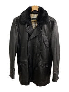 CHAQUETA DE CUERO BURBERRY ETIQUETA NEGRA L OVEJA NEGRA BMP69-318-09 Usada - Imagen 1 de 6