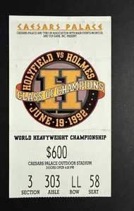 Larry Holmes VS Evander HOLYFIELD 1992 Boxing Ticket Heavyweight CAESARS PALACE - Picture 1 of 4