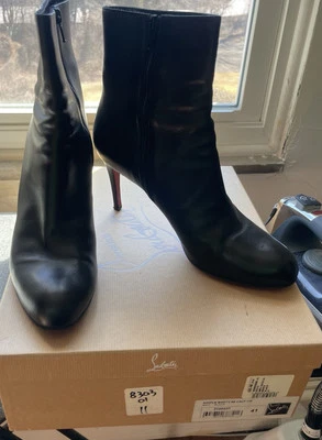 Christian Louboutin Simple Booty 85 Calf VIP Black Leather Size 41 / 11 - Image 1 of 4