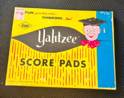 Misc. Yahtzee Score Sheets in Vintage Box ~ w/Instructions - Image 1 of 4