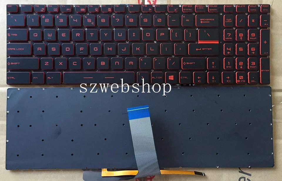Nuevo teclado estadounidense MSI GV62 8RC 8RE GV62VR GV72 7RD GV72 7RE GV72VR retroiluminación roja Foto 1 de 1