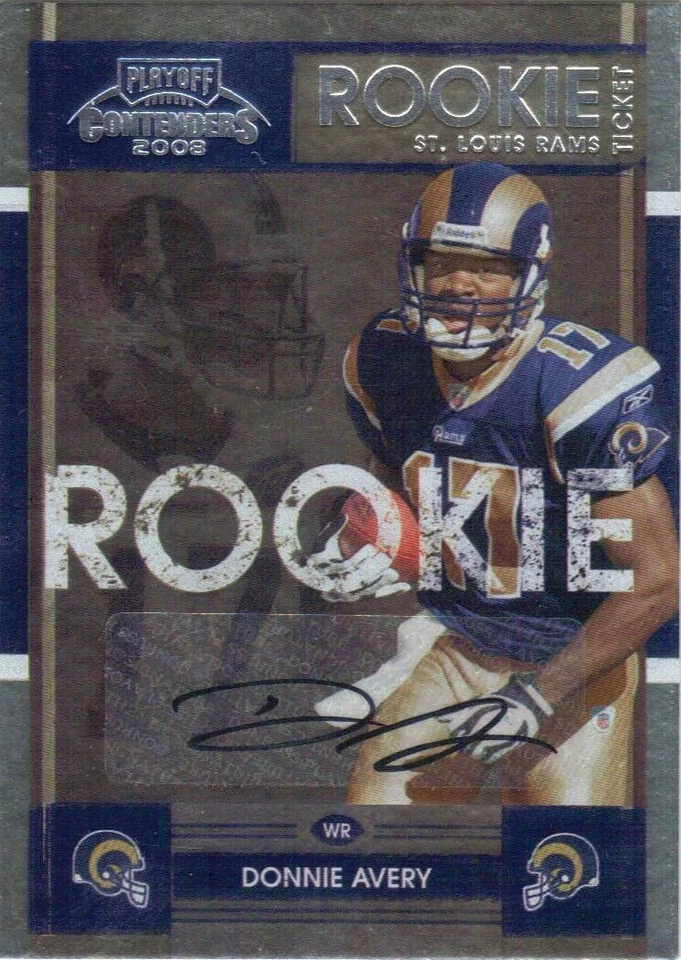 Donnie Avery certified autograph Rams 2008 Playoff Contenders Rookie Ticket card - Image 1 of 1