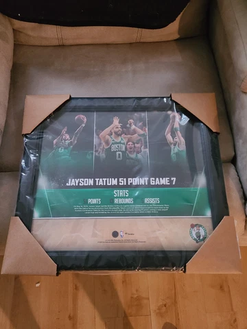 Jayson Tatum Boston Celtics Framed 15" x 17" 2023 51-Point Game 7 Collage Cover