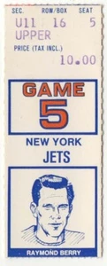 1979 BALTIMORE COLTS vs NEW YORK JETS season ticket stub 10/7/79 Raymond Berry - Picture 1 of 2