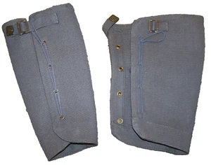 British RAF Blue Leggings Putties Gators size 2 14.5 W x 12in L pair E6042 - Picture 1 of 12