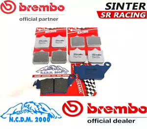 PASTIGLIE FRENO BREMBO SINTER SR ANTERIORI + POSTERIORI BMW S 1000 R 2014 2015 - Foto 1 di 18