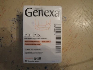 Genexa Flu Fix Organic Homeopathic Multi Symptom Chewable Tablets 60 Count #N4 - Picture 1 of 2