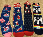 Nwt Holiday Socks Unicor Gnome Santa In Flamingo/ Working Out You Choose Unisex