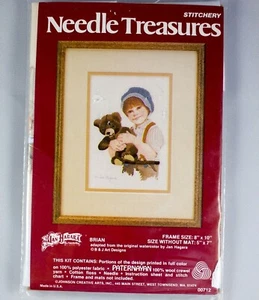 Kit de costura Needle Treasures 00712 Jan Hagara coleccionables Brian 5x7" NUEVO - Imagen 1 de 2