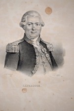 JEAN FRANCOIS LAPEROUSE portrait lithography engraving Delpech Infolio 1832