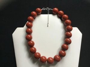 Grobe Sienna Perlen verstellbar Choker Halskette - Bild 1 von 4