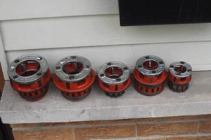 Ridgid Pipe Threader Die Head Set Lot 5 Cutting Thread Set 5 3/4-2 inch - Picture 1 of 7