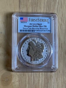 2023 S REV PROOF MORGAN DOLLAR PR69 DCAM!  ERSTSCHLAG FLAGGE! SAN FRANCISCO NEUWERTIG! - Bild 1 von 4