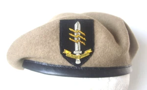 18 SIGNAL REGIMENT SAS OFFICER QUALITY BERET & ALL RANKS CAP BADGE UKSF - Picture 1 of 6