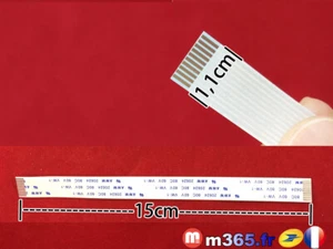 NAPPE 10 pins (connecteur même face) universel nappe standard 15cm largeur 1,1cm - Imagen 1 de 1