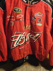 Vintage NASCAR Racing Jacket Men's Kevin Harvick Budweiser JH Design Size 3XL - Picture 1 of 14