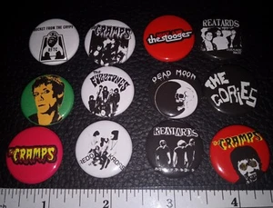 Garage Punk Button Pins Badges Lot Set Jay Reatard The Cramps Punk Rock - Picture 1 of 1