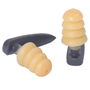 2 Pairs Waterproof Earplugs for Swimming Waterproof Reusable Silicone Swim - Picture 1 of 5