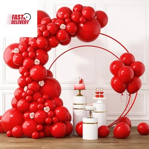 Gender Reveal Red Balloons, Different Sizes 105Pcs 5/10/12/18 Inches for Garland - Picture 1 of 12