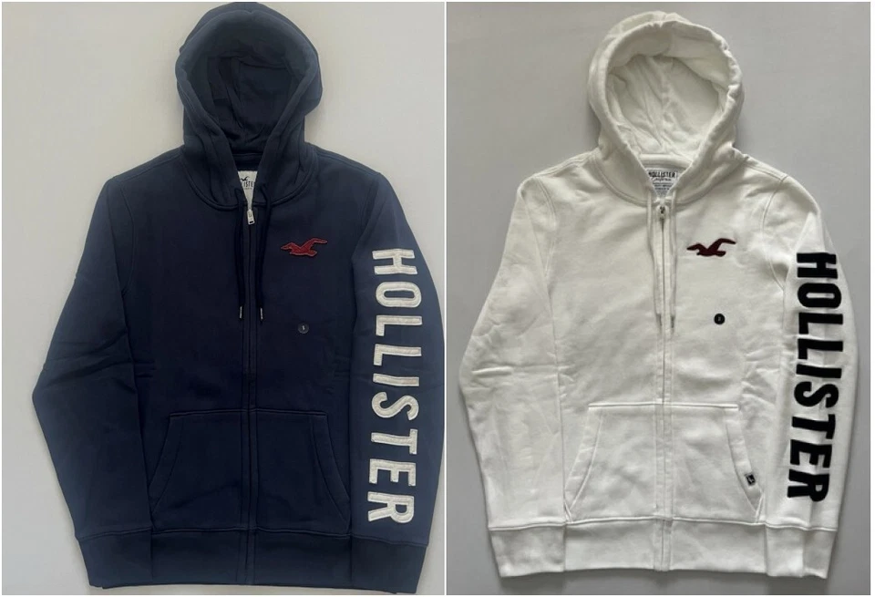 Sudadera con Capucha Hollister Para Hombre Logo Cremallera Completa Talla XS S M L XL ¡Nueva!! Foto 1 de 1